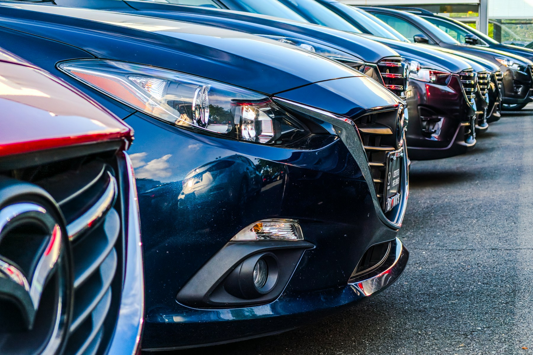A row of cars ready for fleet operations