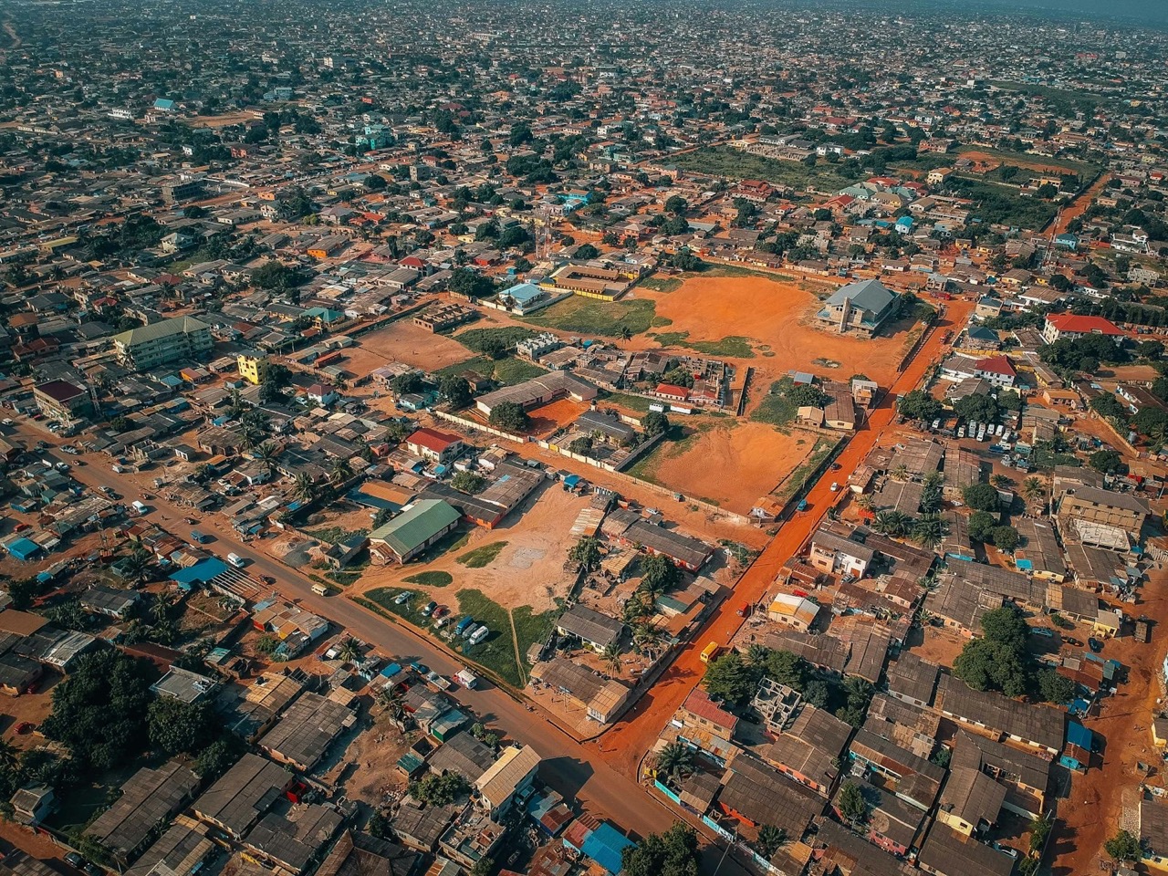 Aerial view of Accra, Ghana